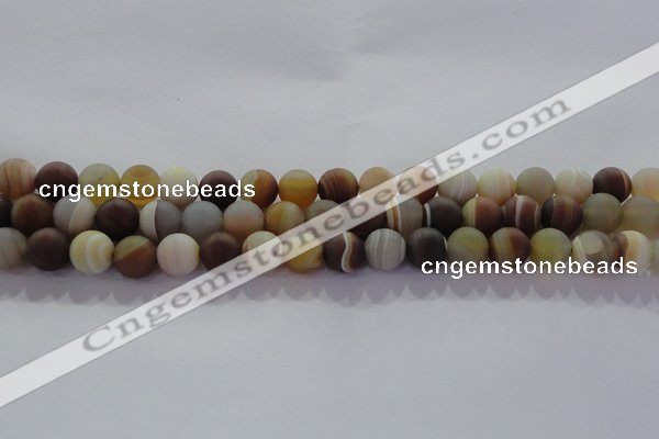 CAG8726 15.5 inches 8mm round matte madagascar agate beads