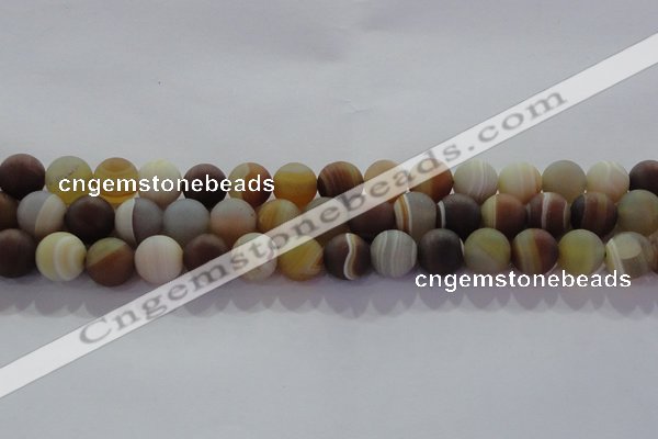 CAG8727 15.5 inches 10mm round matte madagascar agate beads