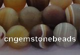 CAG8728 15.5 inches 12mm round matte madagascar agate beads