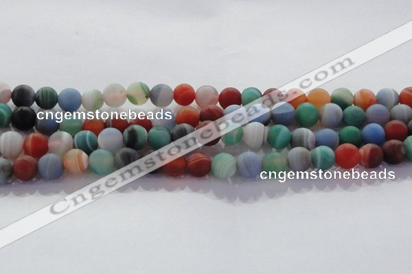 CAG8731 15.5 inches 8mm round matte madagascar agate beads