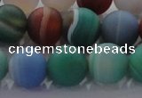 CAG8733 15.5 inches 12mm round matte madagascar agate beads