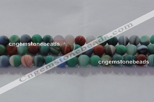 CAG8733 15.5 inches 12mm round matte madagascar agate beads