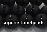 CAG8736 15.5 inches 16mm round matte tibetan agate gemstone beads