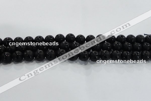 CAG8737 15.5 inches 14mm round matte tibetan agate gemstone beads