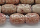 CAG8765 15.5 inches 13*18mm rice chrysanthemum agate beads