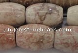 CAG8767 15.5 inches 18*25mm rice chrysanthemum agate beads