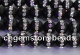 CAG8840 15.5 inches 6mm round matte agate with rhinestone beads