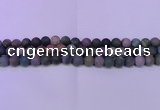 CAG8862 15.5 inches 8mm round matte india agate beads