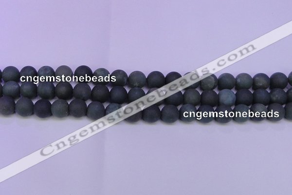 CAG8880 15.5 inches 4mm round matte moss agate beads