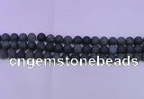 CAG8884 15.5 inches 12mm round matte moss agate beads