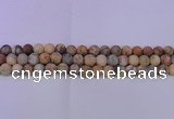 CAG8891 15.5 inches 6mm round matte crazy lace agate beads