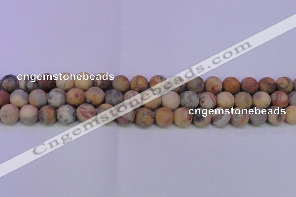 CAG8893 15.5 inches 10mm round matte crazy lace agate beads