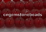 CAG8901 15.5 inches 6mm round matte red agate beads wholesale