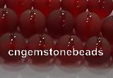 CAG8902 15.5 inches 8mm round matte red agate beads wholesale