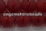 CAG8903 15.5 inches 10mm round matte red agate beads wholesale