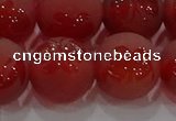 CAG8916 15.5 inches 12mm round matte red agate beads wholesale