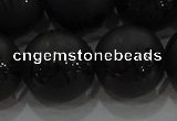 CAG8922 15.5 inches 12mm round matte black agate beads wholesale