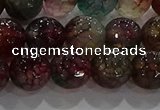 CAG9023 15.5 inches 10mm faceted round fire crackle agate beads