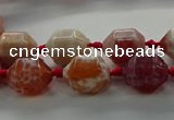 CAG9064 15.5 inches 10*14mm nuggets fire crackle agate beads