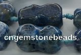 CAG9068 15.5 inches 16*30mm peanut-shaped fire crackle agate beads