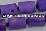 CAG9077 15.5 inches 15*17mm - 15*20mm tube dragon veins agate beads