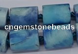 CAG9079 15.5 inches 15*17mm - 15*20mm tube dragon veins agate beads