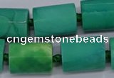 CAG9082 15.5 inches 15*17mm - 15*20mm tube dragon veins agate beads