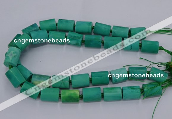 CAG9082 15.5 inches 15*17mm - 15*20mm tube dragon veins agate beads