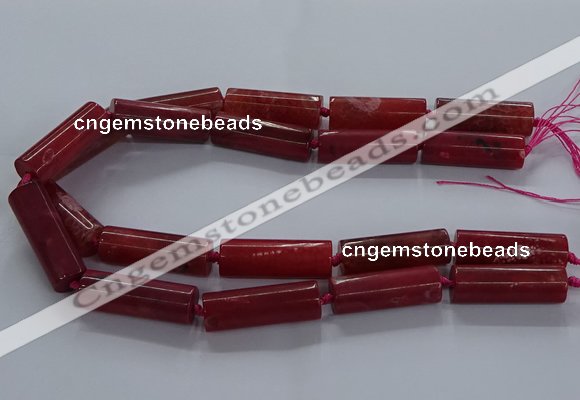 CAG9087 15.5 inches 12*46mm - 13*48mm tube dragon veins agate beads