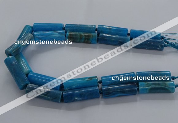 CAG9088 15.5 inches 12*46mm - 13*48mm tube dragon veins agate beads