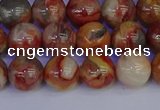 CAG9102 15.5 inches 8mm round red crazy lace agate beads