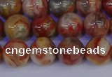 CAG9103 15.5 inches 10mm round red crazy lace agate beads