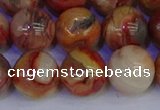 CAG9105 15.5 inches 14mm round red crazy lace agate beads