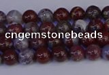 CAG9120 15.5 inches 4mm round red lightning agate beads