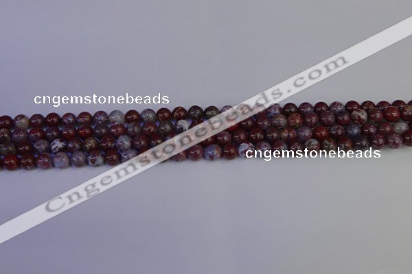 CAG9120 15.5 inches 4mm round red lightning agate beads