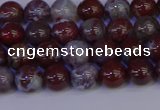 CAG9121 15.5 inches 6mm round red lightning agate beads