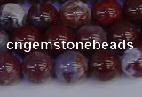 CAG9123 15.5 inches 10mm round red lightning agate beads