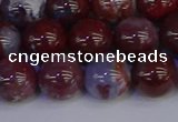 CAG9124 15.5 inches 12mm round red lightning agate beads