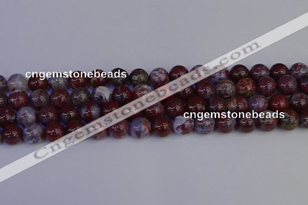 CAG9124 15.5 inches 12mm round red lightning agate beads