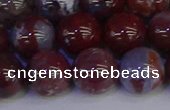 CAG9125 15.5 inches 14mm round red lightning agate beads