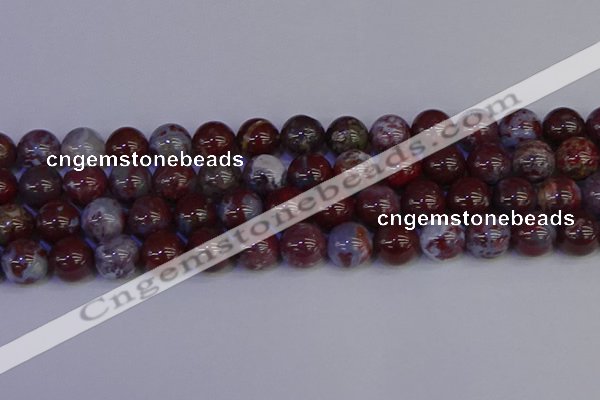 CAG9125 15.5 inches 14mm round red lightning agate beads