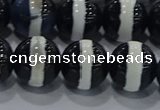 CAG9135 15.5 inches 12mm round tibetan agate beads wholesale