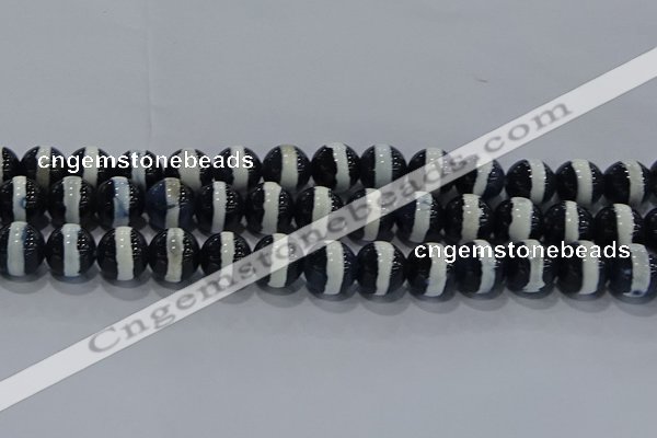 CAG9135 15.5 inches 12mm round tibetan agate beads wholesale