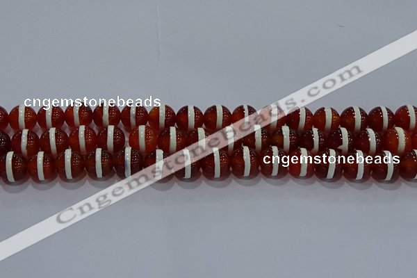 CAG9142 15.5 inches 10mm round tibetan agate beads wholesale