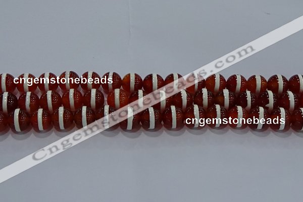 CAG9143 15.5 inches 12mm round tibetan agate beads wholesale