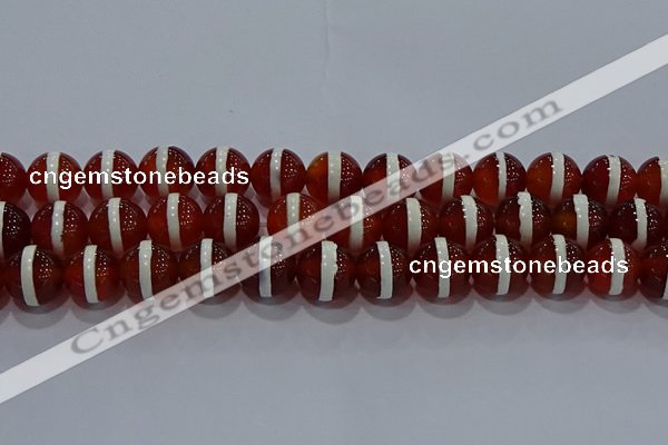 CAG9145 15.5 inches 16mm round tibetan agate beads wholesale