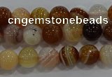 CAG9155 15.5 inches 6mm round line agate beads wholesale