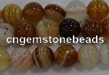 CAG9156 15.5 inches 8mm round line agate beads wholesale