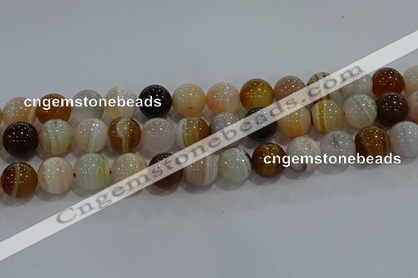 CAG9160 15.5 inches 16mm round line agate beads wholesale