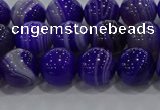 CAG9171 15.5 inches 8mm round line agate beads wholesale